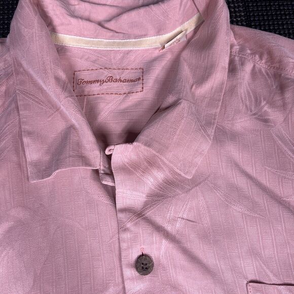 Tommy Bahama Men's XXL 100% Silk Camp Shirt Peach Preppy - Picture 5 of 9